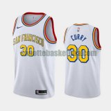 Maglia Uomo basket Golden State Warriors bianca Stephen Curry 30 Dichiarazione stagione 2020-21