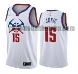 canotta Uomo basket Denver Nuggets bianca Nikola Jokic 15 2020-21 Earned Edition Swingman