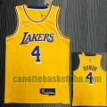 canotta poco prezzo Uomo basket Los Angeles Lakers Giallo RONDO 4 21-22 75° anniversario