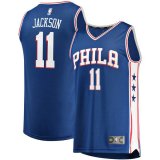 canotta Uomo basket Philadelphia 76ers Blu Demetrius Jackson 11 Icon Edition