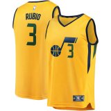 canotta Uomo basket Utah Jazz Giallo Ricky Rubio 3 Dichiarazione Edition