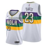 Maglia Uomo basket New Orleans Pelicans bianca Anthony Davis 23 Dichiarazione stagione 2020-21