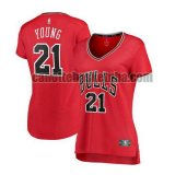 canotta Donna basket Chicago Bulls Rosso Thaddeus Young 21 icon edition