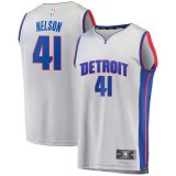 canotta Uomo basket Detroit Pistons Grigio Jameer Nelson 41 Dichiarazione Edition