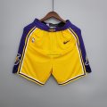 Pantalones Cortos Uomo basket Los Angeles Lakers giallo 2022