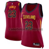 canotta Donna basket Cleveland Cavaliers Rosso LeBron James 23 icon edition