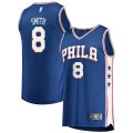 canotta Uomo basket Philadelphia 76ers Blu Zhaire Smith 8 Icon Edition