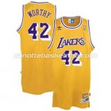 canotta james worthy #42 los angeles lakers classico giallo
