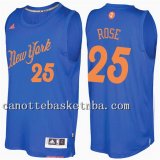 maglia derrick rose 25 Natale 2016-2017 new york knicks blu