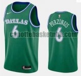 canotta Uomo basket Dallas Mavericks verde Kristaps Porzingis 6 2020-21 Hardwood Classics