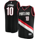canotta Uomo basket Portland Trail Blazers Nero Jake Layman 10 Icon Edition