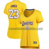 canotta Donna basket Los Angeles Lakers Giallo LeBron James 23 icon edition
