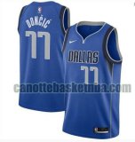 canotta Uomo basket Dallas Mavericks blu Luka Doncic 77 2020-21 Icon Edition Swingman