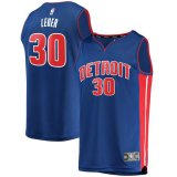 canotta Uomo basket Detroit Pistons Blu Jon Leuer 30 Icon Edition