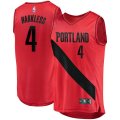 canotta Uomo basket Portland Trail Blazers Rosso Maurice Harkless 4 Dichiarazione Edition