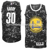 maglia stephen curry #30 golden state warriors lights nero