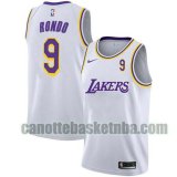 Maglia Uomo basket Los Angeles Lakers Bianco Rajon Rondo 9 2020-21 City Edition