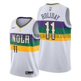Maglia Uomo basket New Orleans Pelicans bianca Jrue Holiday 11 Dichiarazione stagione 2020-21
