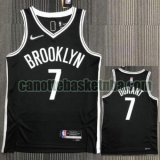 canotta poco prezzo Uomo basket Brooklyn Nets Nero DURANT 7 21-22 75° anniversario