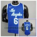 canotta poco prezzo Uomo basket Los Angeles Lakers Blu James 6 NBA