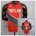 canotta poco prezzo Uomo basket Portland Trail Blazers rosso Lillard 0 NBA (modello GIORDANIA)