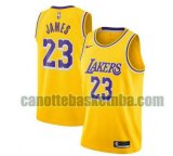 Maglia Uomo basket Los Angeles Lakers Dorado LeBron James 23 2020-21 Icona