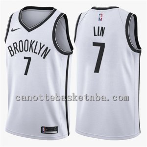 canotta NBA brooklyn nets 2018-19 jeremy lin 7 bianca