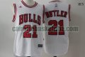 canotta Uomo basket Chicago Bulls Bianco Jimmy Butler 21 Pallacanestro