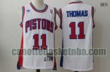 canotta Uomo basket Detroit Pistons Bianco Isiah Thomas 11 Pallacanestro