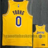 canotta poco prezzo Uomo basket Los Angeles Lakers Giallo YOUNG 0 21-22 75° anniversario