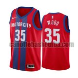 Maglia Uomo basket Detroit Pistons Rosso Christian Wood 35 2019-20 City Edition