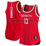 canotta Donna basket Houston Rockets Rosso James Harden 13 icon edition