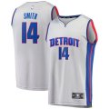 canotta Uomo basket Detroit Pistons Grigio Ish Smith 14 Dichiarazione Edition