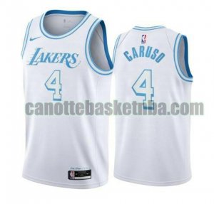 canotta Uomo basket Los Angeles Lakers bianca Alex Caruso 4 2020-21 City Edition Swingman
