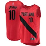 canotta Uomo basket Portland Trail Blazers Rosso Jake Layman 10 Dichiarazione Edition