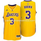 maglie nba anthony brown #3 los angeles lakers giallo