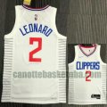 canotta poco prezzo Uomo basket Los Angeles Clippers bianco LEONARD 2 21-22 75° anniversario