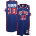 maglia Dennis Rodman 10 Retro Detroit Pistons blu