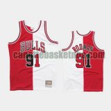 Maglia Uomo basket Chicago Bulls Rosso Dennis Rodman 91 1997-98 Diviso Two-Tone