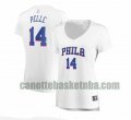 canotta Donna basket Philadelphia 76ers Bianco Norvel Pelle 14 association edition