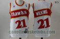 canotta Uomo basket Atlanta Hawks Bianco Dominique Wilkins 21 Pallacanestro