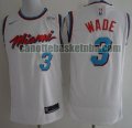 canotta Uomo basket Miami Heat Bianco Authentic Wade 3 Pallacanestro