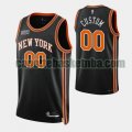 canotta Uomo basket New York Knicks Nero custom black 0 2022 City Edition 75th Anniversary Edition
