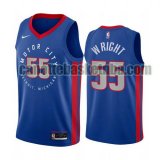 Maglia Uomo basket Detroit Pistons Blu Delon Wright 55 2020-21 City Edition