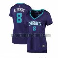 canotta Donna basket Charlotte Hornets Porpora Bismack Biyombo 8 Dichiarazione Edition