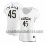 canotta Donna basket New Orleans Pelicans Bianco Zylan Cheatham 45 association edition