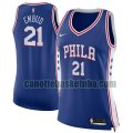 canotta Donna basket Philadelphia 76ers Blu Joel Embiid 21 Nike icon edition