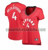 canotta Donna basket Toronto Raptors Rosso Rondae Hollis-Jefferson 4 icon edition