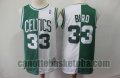 canotta Uomo basket Boston Celtics Verde Bianco Larry Bird 33 Spalato in casa e fuori casa