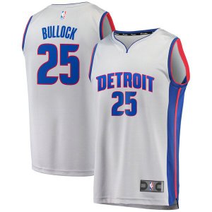 canotta Uomo basket Detroit Pistons Grigio Reggie Bullock 25 Dichiarazione Edition